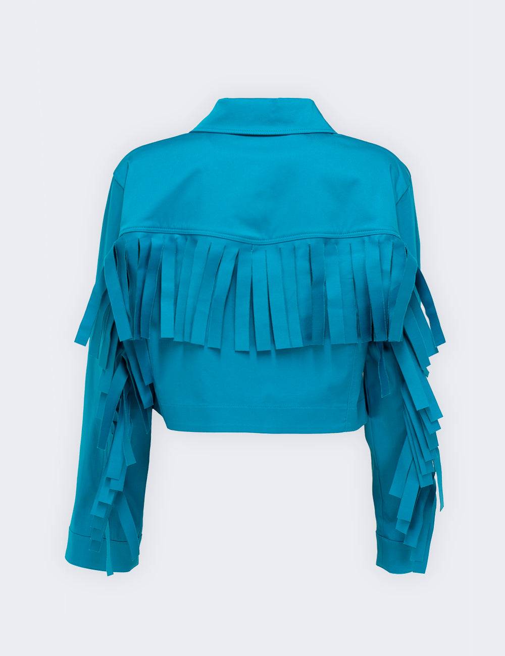Jijil Giacca crop con frange Pezzi Unici