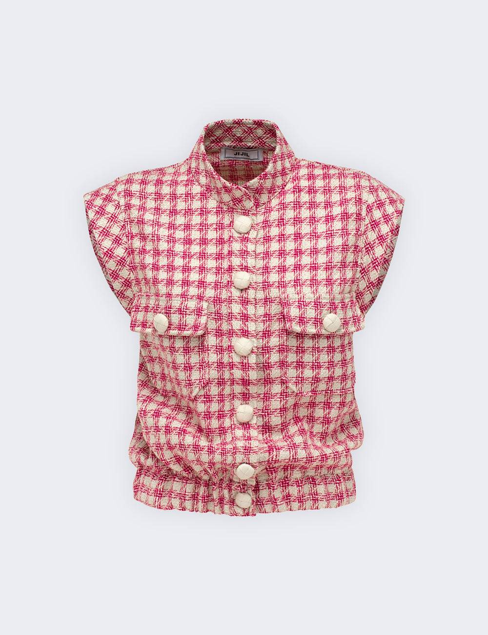 Jijil Gilet in tweed Consegna Veloce