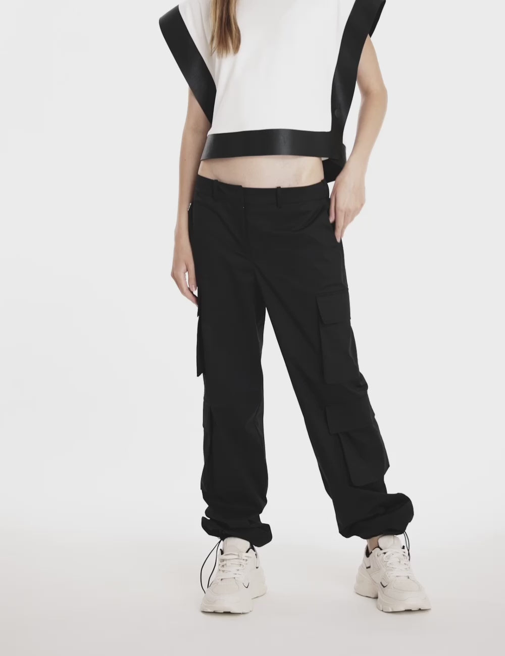 Jijil Pantalone cargo in cotone Prezzo Ridotto
