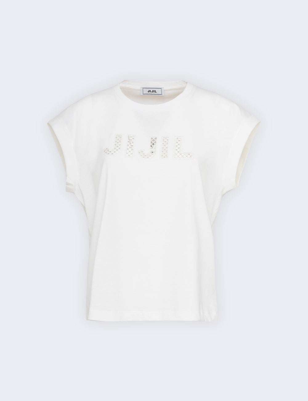 Jijil T-shirt logata con strass Offerte