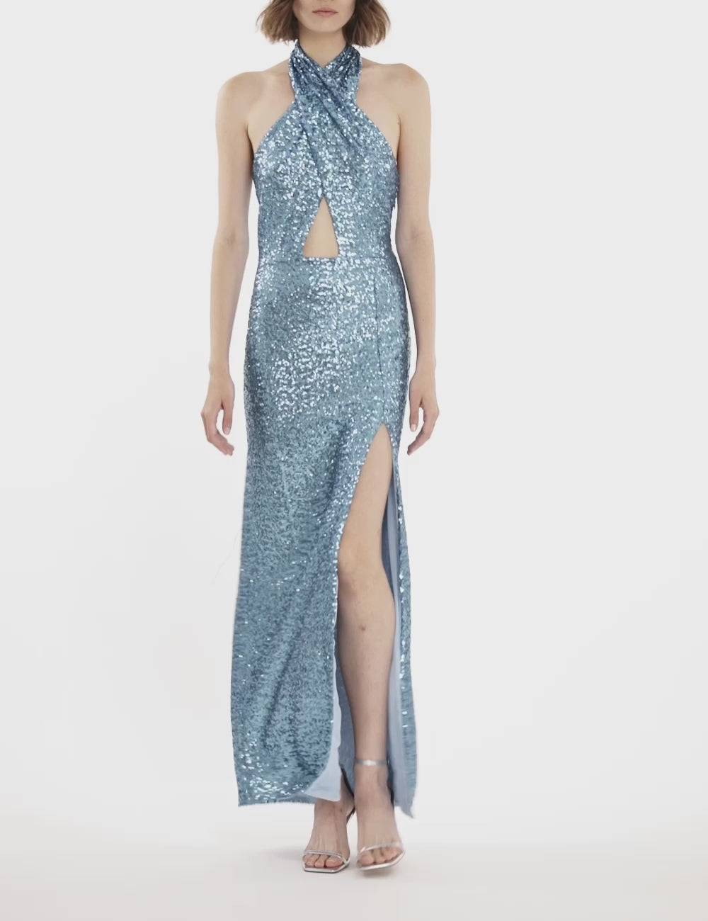 Jijil Abito a sirena con paillettes Vendita Calda