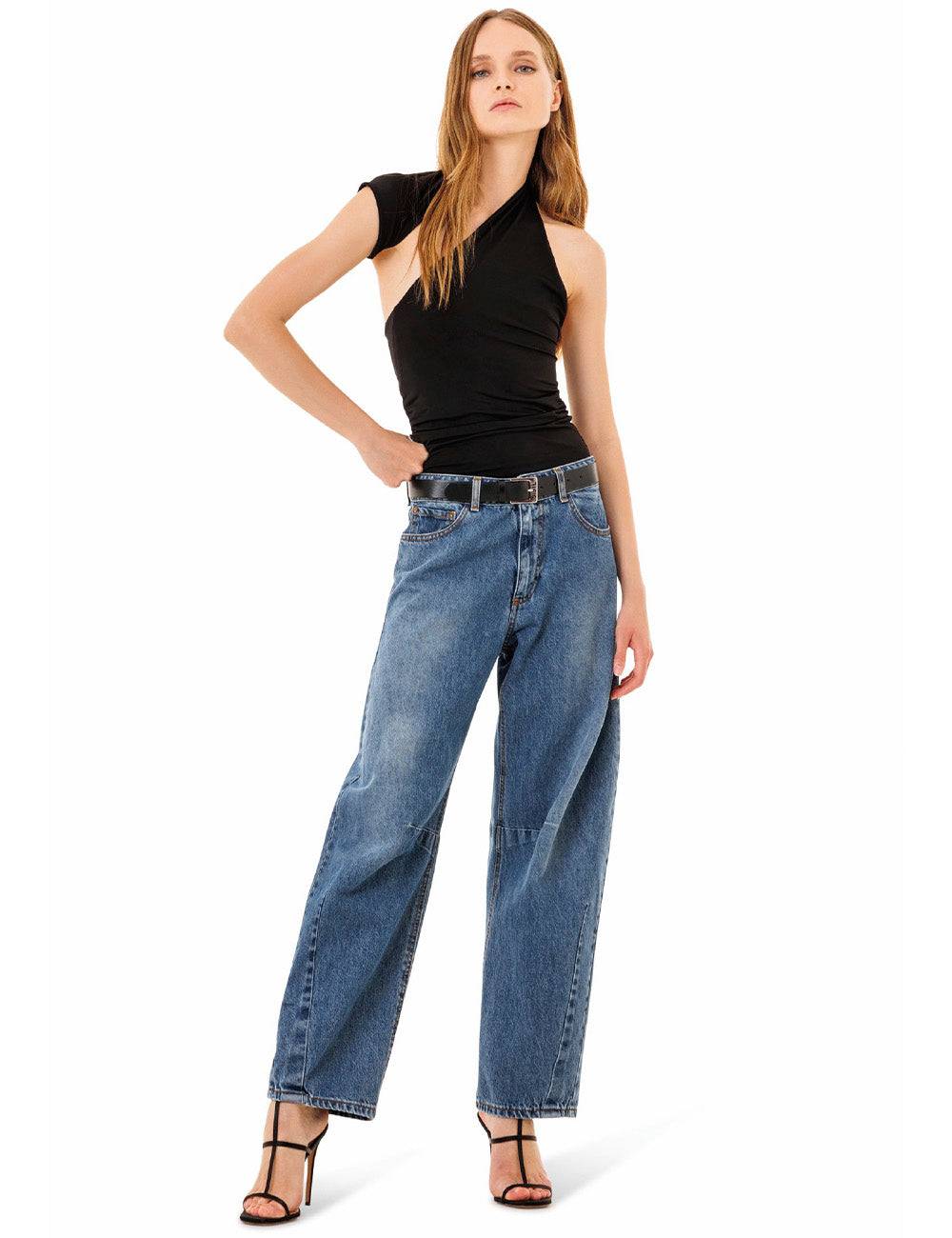 Jijil Jeans 5 tasche con gamba larga Nuova