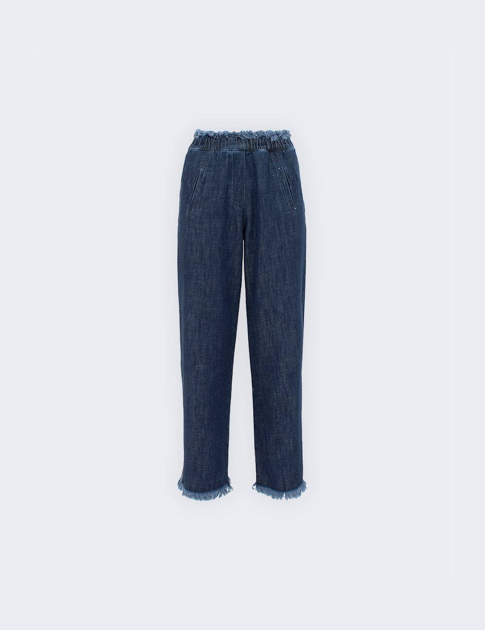 Jijil Pantalone in denim con fondo sfrangiato Promozione Limitata