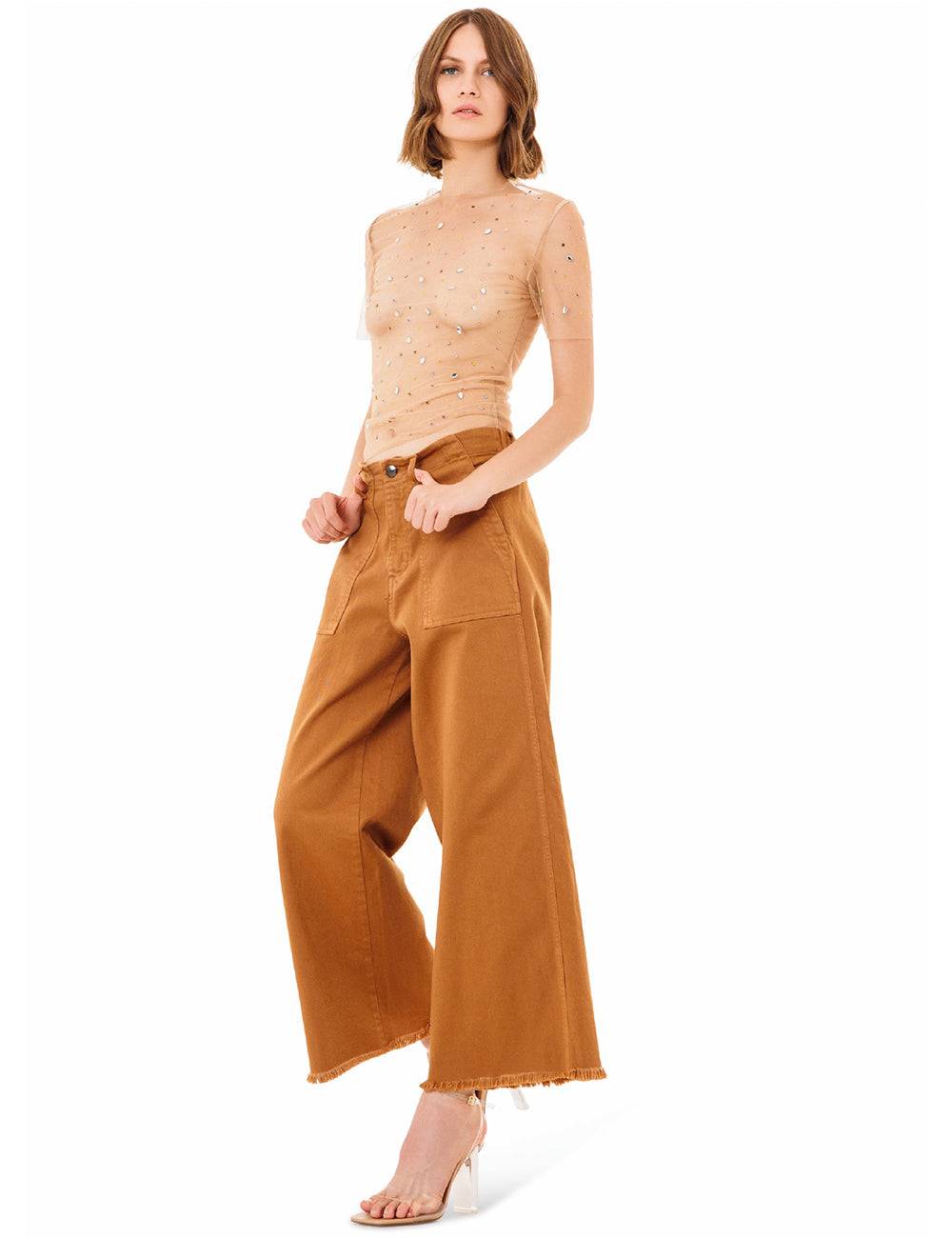 Jijil Pantalone a zampa in denim Fino Al -60%