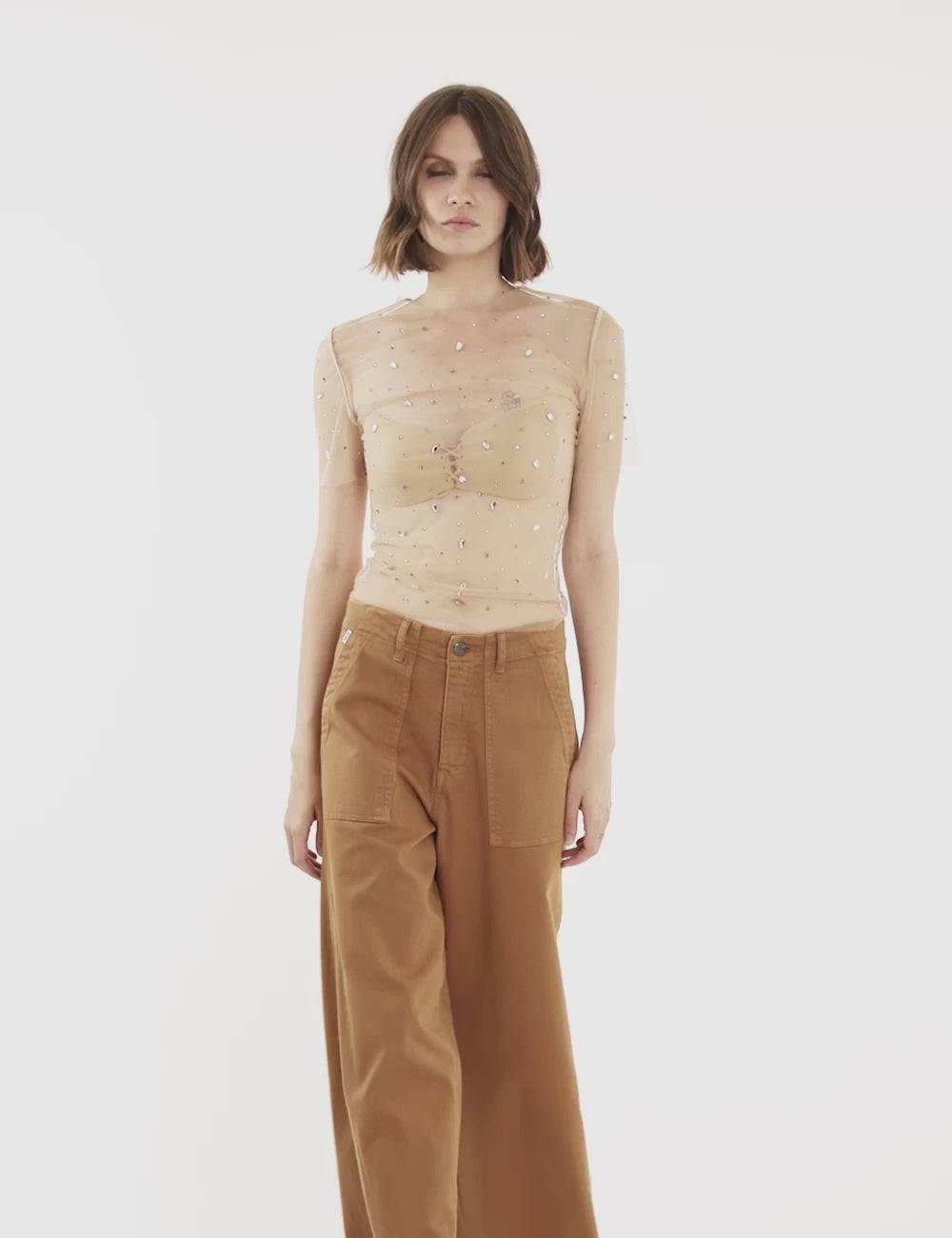 Jijil Pantalone a zampa in denim Fino Al -60%