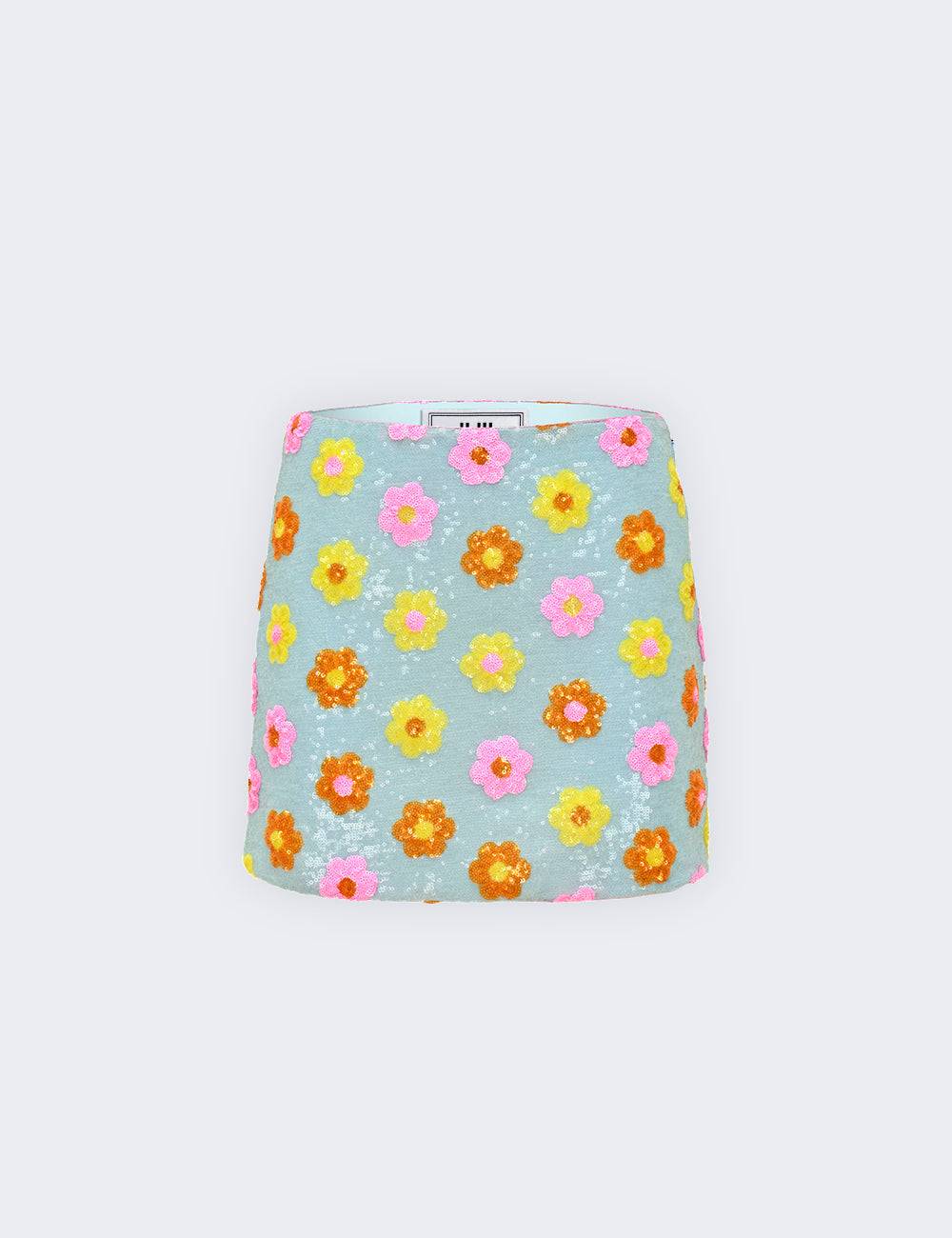 Jijil Gonna con paillettes e fiori Affare Del Giorno