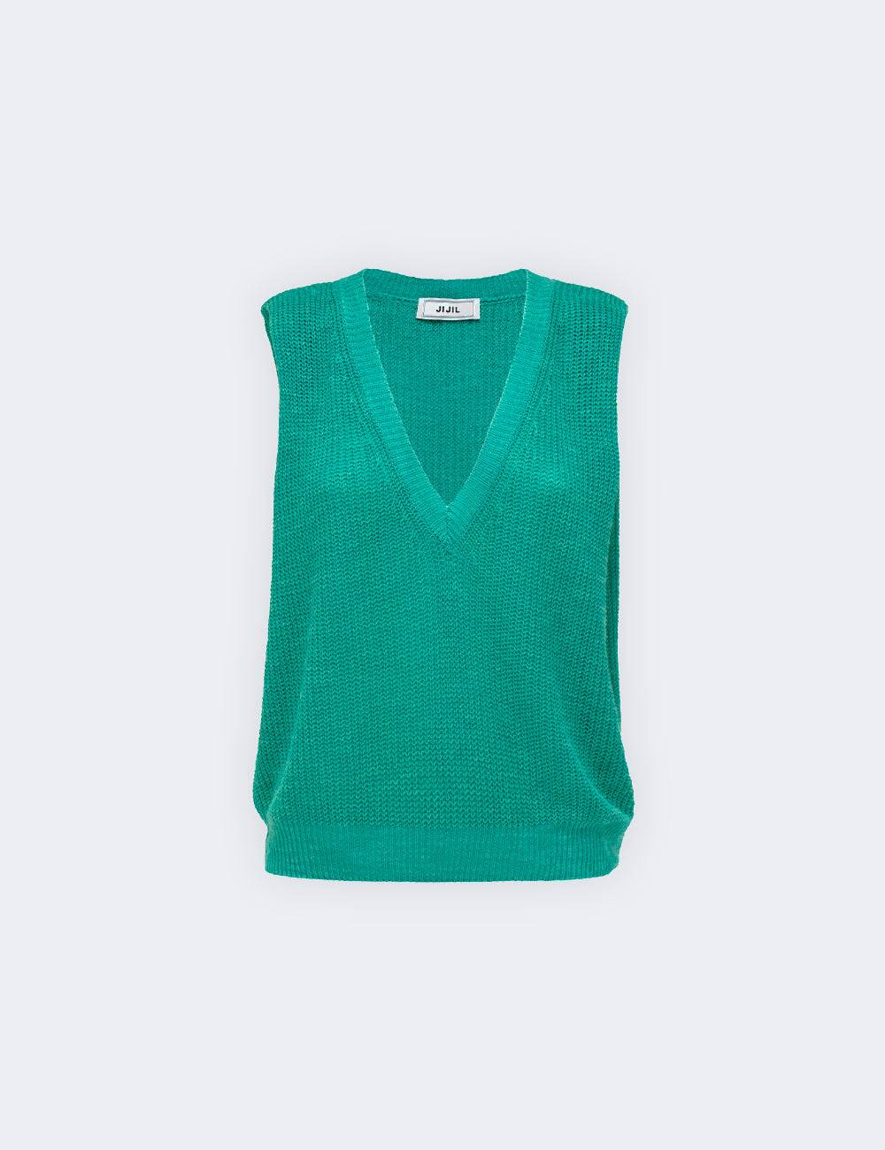 Jijil Maglia smanicata con scollo a V Prezzo Ridotto
