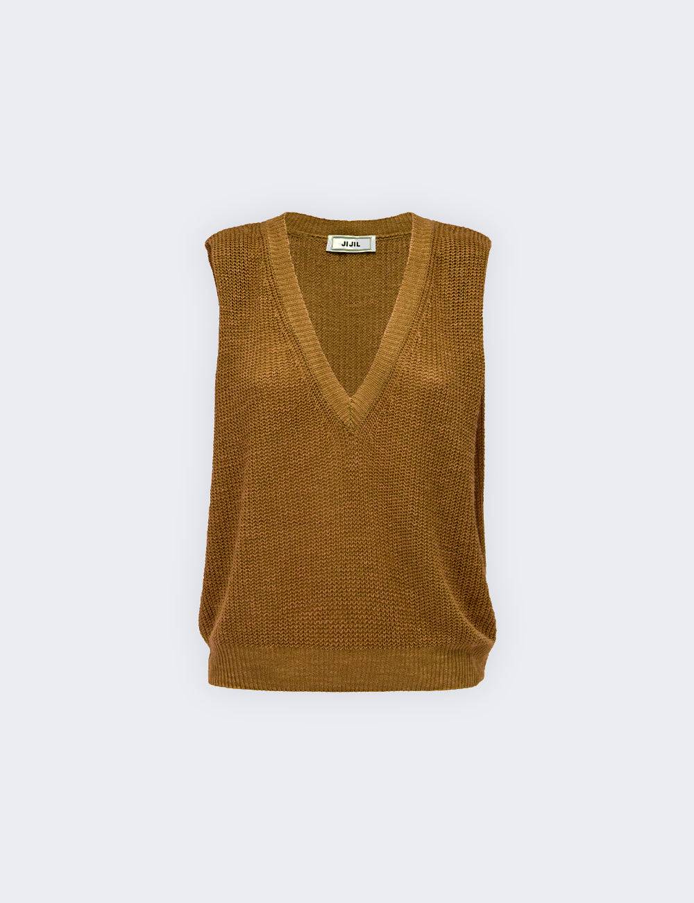 Jijil Maglia smanicata con scollo a V Prezzo Ridotto
