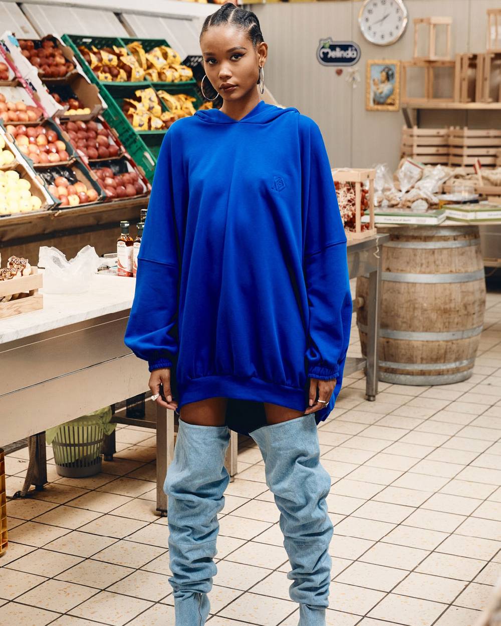 Kostumn1 Maxi felpa con cappuccio con ricamo Saldi