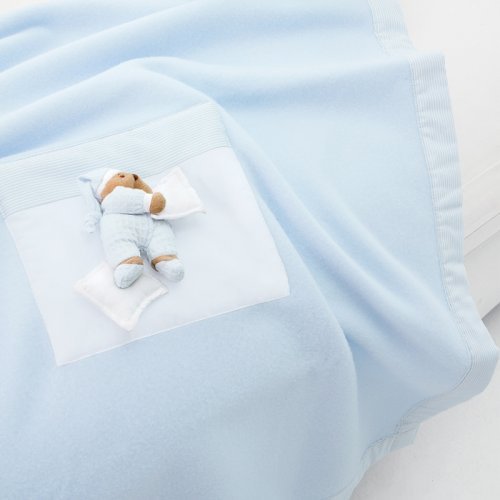 Nanán Copertina carrozzina in pile Puccio azzurra Offerta