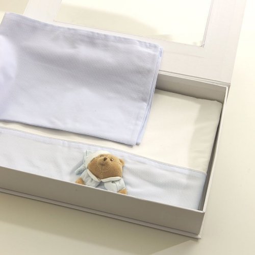 Nanán Lenzuola per MINI-ME set 3 pz Puccio azzurro Saldi Di Fabbrica