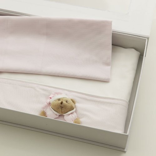 Nanán Puccio Set Lenzuola 3pz Letto "Sei la mia stella" Rosa Italy