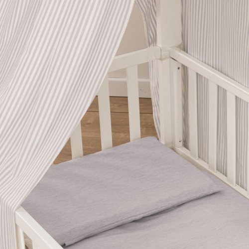 Nanán Set 2Pz Montessori Lenzuola letto + Federa Grigia In Linea