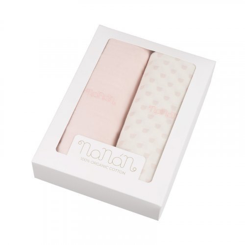 Nanán Set 2 pz mussola rosa 120x120 cm Soddisfazione Garantita