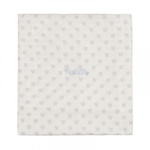 Nanán Mussola all over azzurro 120x120 cm Consegna Veloce