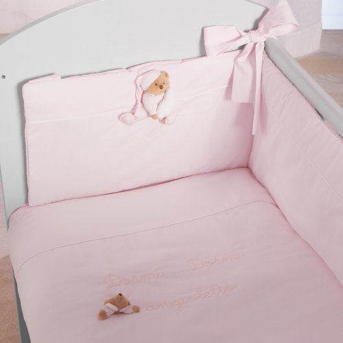 Nanán Set Rivestimento Co-sleeping Puccio Rosa Sconto