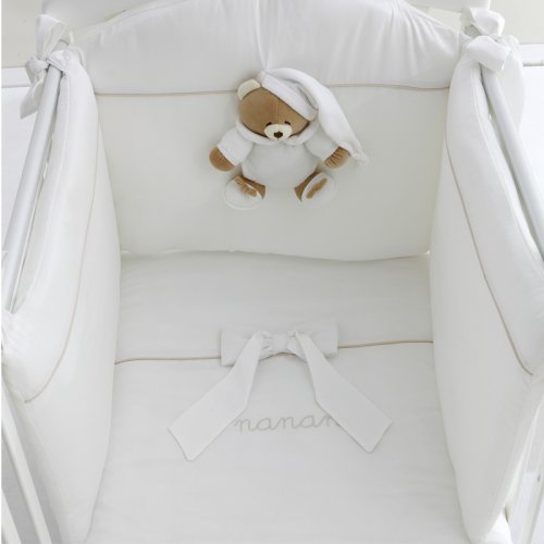 Nanán Set Piumone e Paracolpi 4pz Tato linea Bianca