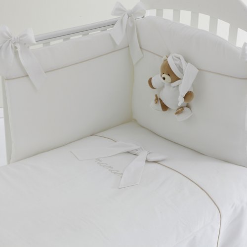 Nanán Set Piumone e Paracolpi 4pz Tato linea Bianca Outlet