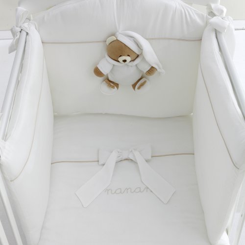 Nanán Set Piumone e Paracolpi 4pz Tato linea Bianca Outlet
