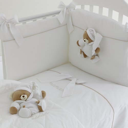 Nanán Set Piumone e Paracolpi 4pz Tato linea Bianca Outlet