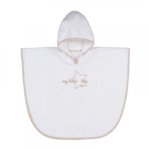 Nanán Accappatoio poncho beige "My little star" Qualità