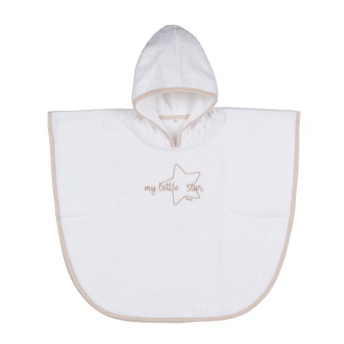 Nanán Accappatoio poncho beige "My little star" Qualità