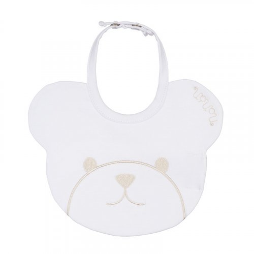 Nanán Bavaglio bianco con orso Vendita Calda
