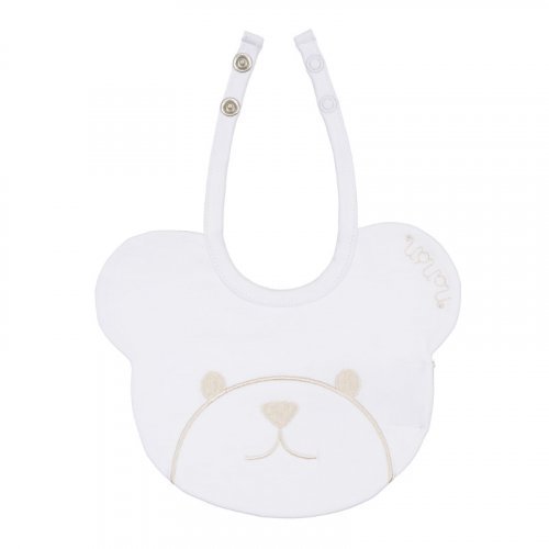Nanán Bavaglio bianco con orso Vendita Calda