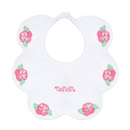 Nanán Bavaglio c/fiori ricamati Nuova