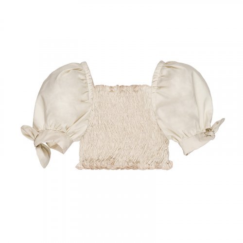 Nanán Blusa in punto smock panna Fino Al -60%