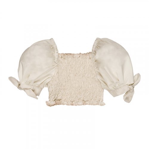 Nanán Blusa in punto smock panna Fino Al -60%