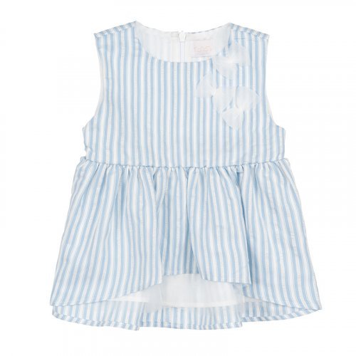 Nanán Blusa smanicata a righe azzurra Prezzo Ridotto