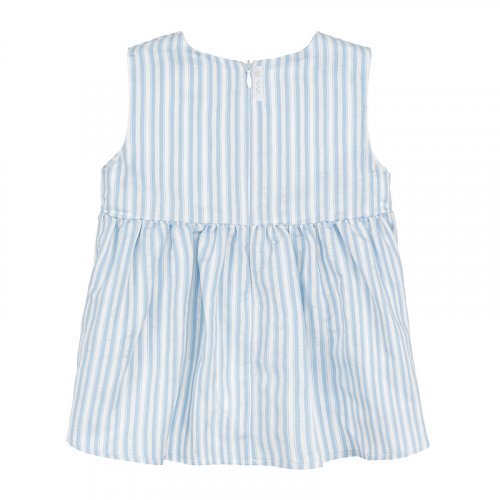 Nanán Blusa smanicata a righe azzurra Prezzo Ridotto