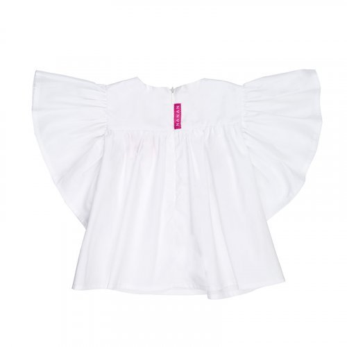 Nanán Blusa in popeline bianca Presa