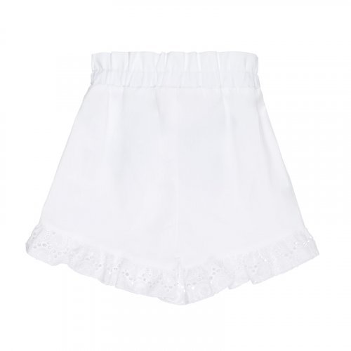 Nanán Shorts bianchi con fiocco blu Vendita Economica