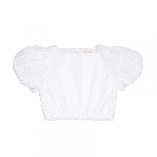 Nanán Top in sangallo bianco Shopping Online