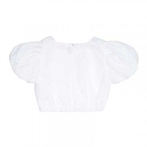 Nanán Top in sangallo bianco Shopping Online