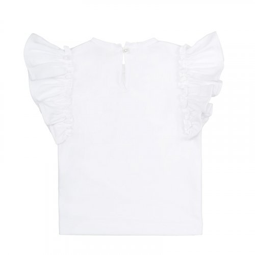 Nanán T-shirt bianca con frappe Enormi sconti