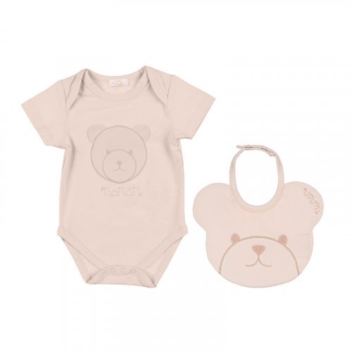 Nanán Confezione regalo beige con body + bavaglino Acquista Ora