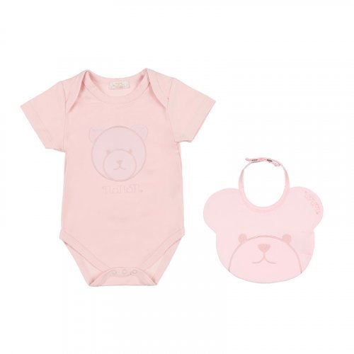 Nanán Confezione regalo rosa con body + bavaglino Consegna Veloce
