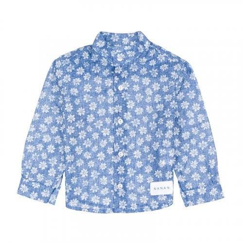 Nanán Camicia coreana azzurra Soddisfazione Garantita