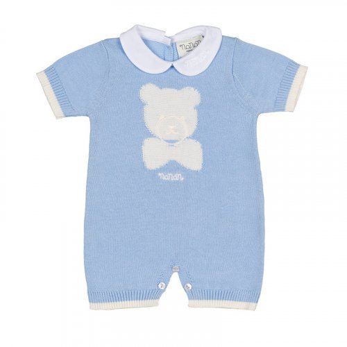 Nanán Pagliaccetto azzurro con orso in filo Fino al 60% di sconto