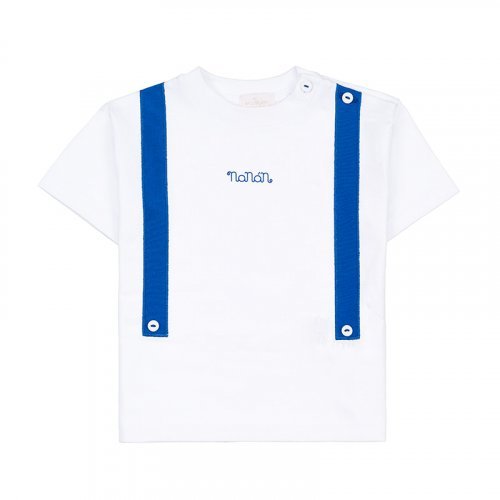 Nanán T-shirt c/bretelle bianco Trasporto libero internazionale