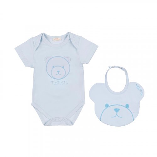 Nanán Confezione regalo azzurra con body e bavaglino Sconto