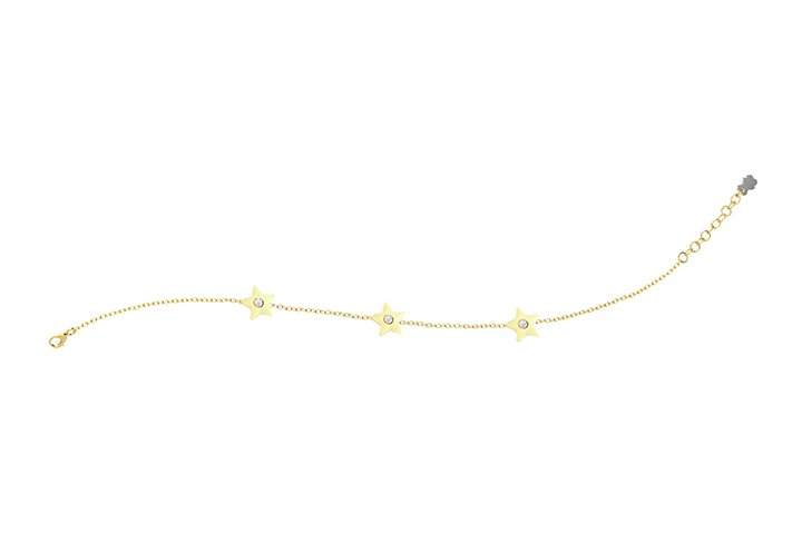Nanán Bracciale Stelle Gialle Argento Officina