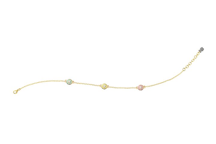 Nanán Bracciale Charms Colorati Argento Esporta salva
