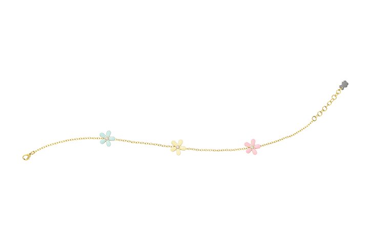Nanán Bracciale Margherite Colorate Argento In vendita
