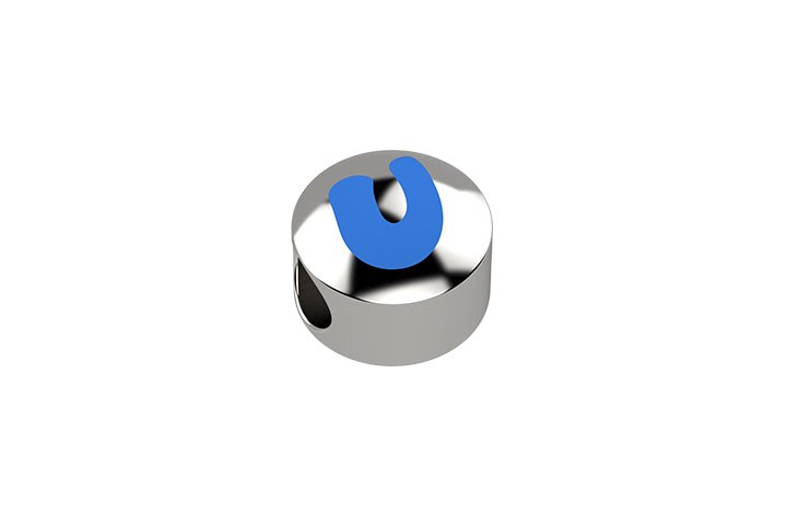 Nanán Cursore lettera azzurra U - Ag 925 Vendita