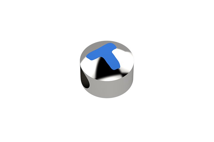 Nanán Cursore lettera azzurra T - Ag 925 Promozione