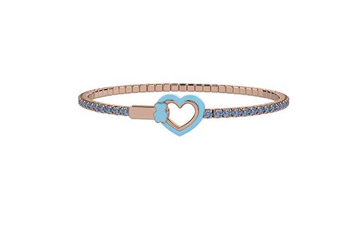Nanán Bracciale Tennis MAMMA azzurro Moda
